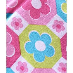 Babyhug Cotton Lycra Full Length Skinny Fit Leggings Floral & Polka Dot Print Pack of 3 - Dark Pink White & Light Green