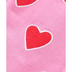 Babyhug Cotton Lycra Knit Full Length Leggings with Heart & Polka Dots Print Pack of 3 - Blue & Pink
