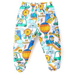 Babyhug Interlock Knit Bootie Leggings with Striped Tiger & Cow Print Pack of 3 - Multicolour