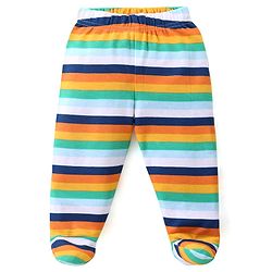 Babyhug Interlock Knit Bootie Leggings with Striped Tiger & Cow Print Pack of 3 - Multicolour