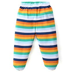 Babyhug Interlock Knit Bootie Leggings with Striped Tiger & Cow Print Pack of 3 - Multicolour