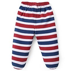 Babyhug Interlock Cotton Knit Striped Footed Bootie Leggings with Koala Bear Print Pack of 3 - Multicolour