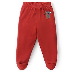 Babyhug Interlock Cotton Knit Striped Footed Bootie Leggings with Koala Bear Print Pack of 3 - Multicolour