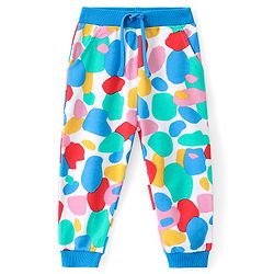 Babyhug Cotton Terry Full Length Lounge Pants Abstract Print - Multicolour