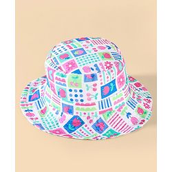 Babyhug Two Layer Cotton Woven Printed Bucket Hat - Multicolor