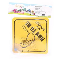 Babyhug Mom To Be On Board And Baby On Board Car Safety Sign With Suction Cup Pack Of 2 - Yellow