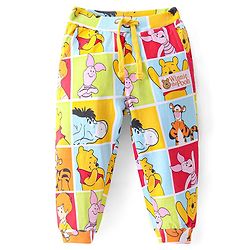 Babyhug Disney Terry Knit Full Length Track Pant with Winnie The Pooh Print - Multicolor