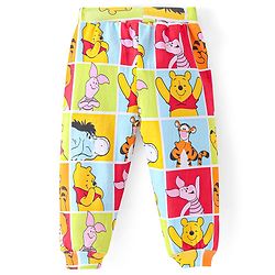 Babyhug Disney Terry Knit Full Length Track Pant with Winnie The Pooh Print - Multicolor