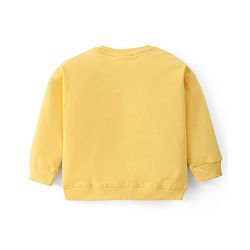 Babyhug Disney Terry Knit Full Sleeves Sweatshirt & Jogger With Winnie the Pooh Graphics and Sherpa Sleeves Detailing - Yellow