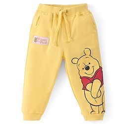 Babyhug Disney Terry Knit Full Sleeves Sweatshirt & Jogger With Winnie the Pooh Graphics and Sherpa Sleeves Detailing - Yellow
