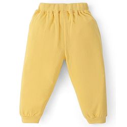 Babyhug Disney Terry Knit Full Sleeves Sweatshirt & Jogger With Winnie the Pooh Graphics and Sherpa Sleeves Detailing - Yellow