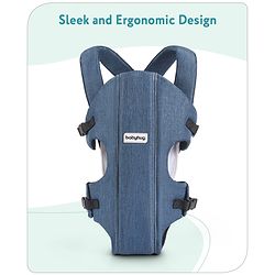 Babyhug Travel Nest Baby Carrier - 100% Polyester, 3 Carrying Positions (Inward Facing, Outward Facing, Back Carrying), Adjustable Straps, Lightweight Free Size (3.5-9kg, 3-12 Months), Hand Washable - Beige