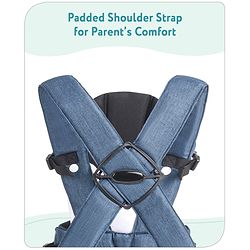 Babyhug Travel Nest Baby Carrier - 100% Polyester, 3 Carrying Positions (Inward Facing, Outward Facing, Back Carrying), Adjustable Straps, Lightweight Free Size (3.5-9kg, 3-12 Months), Hand Washable - Beige