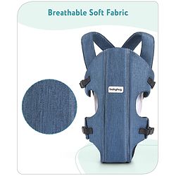 Babyhug Travel Nest Baby Carrier - 100% Polyester, 3 Carrying Positions (Inward Facing, Outward Facing, Back Carrying), Adjustable Straps, Lightweight Free Size (3.5-9kg, 3-12 Months), Hand Washable - Beige