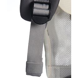 Babyhug Little Voyager Hip Seat Baby Carrier - 100% Polyester, 3 Positions (Inward, Outward, Back Carrying), Ergonomic Design for 4-36 Months (3.5-14.9kg), Adjustable Lumbar Belt, Lightweight, Free Size, Hand Washable - Grey