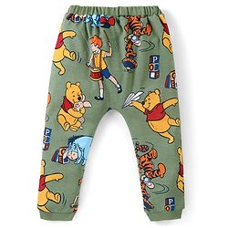Babyhug Disney Cotton Knit Full Length Diaper Leggings with Winnie The Pooh Graphics Pack of 3 - Multicolour