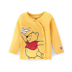 Babyhug Disney Interlock Cotton Knit Full Sleeves Jhablas With Winnie The Pooh Graphics with Badge Detailing Pack of 3- Yellow Green & Blue