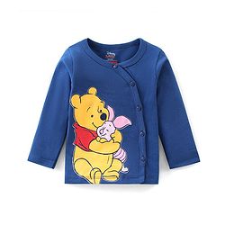 Babyhug Disney Interlock Cotton Knit Full Sleeves Jhablas With Winnie The Pooh Graphics with Badge Detailing Pack of 3- Yellow Green & Blue