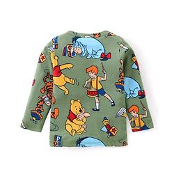 Babyhug Disney Interlock Cotton Knit Full Sleeves Jhablas With Winnie The Pooh Graphics with Badge Detailing Pack of 3- Yellow Green & Blue