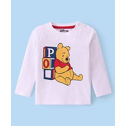 Babyhug Disney Single Jersey Knit Dungaree with Full Sleeve T-Shirt Winnie The Pooh Print - Olive Green & White