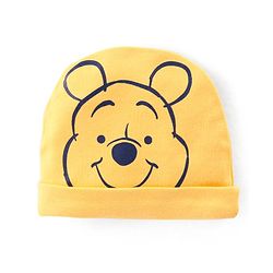 Babyhug Disney Interlock Knit Full Sleeves Onesie with Leggings and Cap Winnie The Pooh Graphic -Yellow & Light Green
