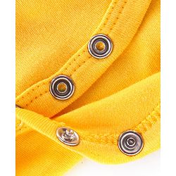 Babyhug Disney Interlock Knit Full Sleeves Onesie with Leggings and Cap Winnie The Pooh Graphic -Yellow & Light Green