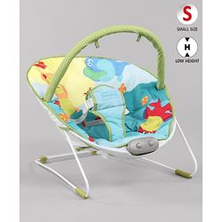 Babyhug Light Weight Comfy Bouncer With Music & Calming Vibrations Animal Print - Multicolour (Without Toys)