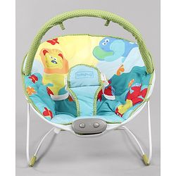 Babyhug Light Weight Comfy Bouncer With Music & Calming Vibrations Animal Print - Multicolour (Without Toys)