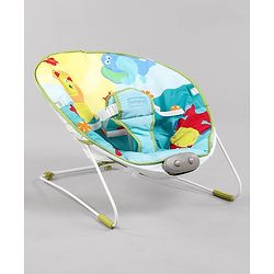 Babyhug Light Weight Comfy Bouncer With Music & Calming Vibrations Animal Print - Multicolour (Without Toys)