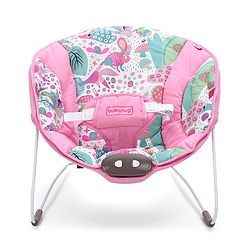 Babyhug Light Weight Comfy Bouncer With Music & Calming Vibrations Jungle Print - Pink (Without Toys)