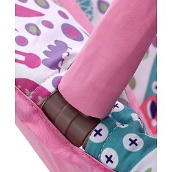 Babyhug Light Weight Comfy Bouncer With Music & Calming Vibrations Jungle Print - Pink (Without Toys)