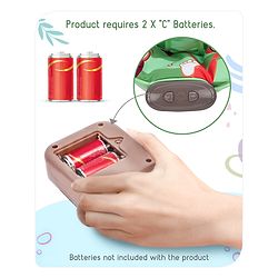 Babyhug Light Weight Comfy Bouncer With Music & Calming Vibrations Animal Print - Blue Green (Without Toys)