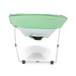 Babyhug Light Weight Comfy Bouncer With Music & Calming Vibrations Animal Print - Blue Green (Without Toys)