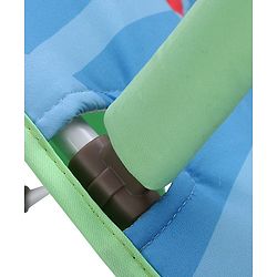 Babyhug Light Weight Comfy Bouncer With Music & Calming Vibrations Animal Print - Blue Green (Without Toys)