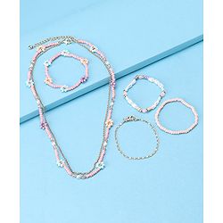 Babyhug Necklace & Bracelets Set Floral Applique - Multicolor