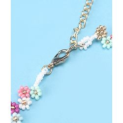 Babyhug Zig-Zag Necklace & Bracelets Floral Applique - Multicolor