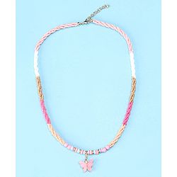 Babyhug Beads Necklace & Bracelets with Butterfly Applique - Multicolor