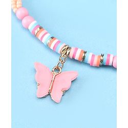 Babyhug Beads Necklace & Bracelets with Butterfly Applique - Multicolor