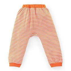 Babyhug Cotton Knit Full Length Diaper Leggings with Stripes & Koala Print Pack of 3 - Blue & Orange