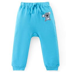 Babyhug Cotton Knit Full Length Diaper Leggings with Stripes & Koala Print Pack of 3 - Blue & Orange