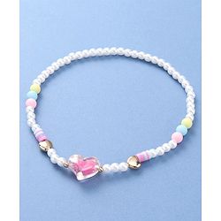 Babyhug Beaded Necklace with Heart Applique - Multicolor