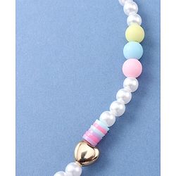 Babyhug Beaded Necklace with Heart Applique - Multicolor