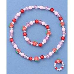Babyhug Jewellery Set with Strawberry Applique - Multicolor