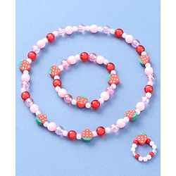 Babyhug Jewellery Set with Strawberry Applique - Multicolor