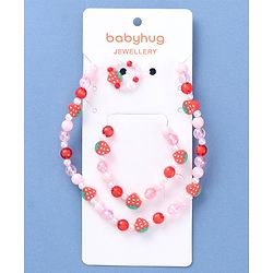 Babyhug Jewellery Set with Strawberry Applique - Multicolor