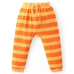 Babyhug Cotton Knit Full Length Diaper Pants Jungle Safari Theme Pack of 3 - Orange