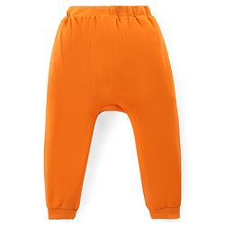 Babyhug Cotton Knit Full Length Diaper Pants Jungle Safari Theme Pack of 3 - Orange
