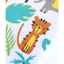 Babyhug Cotton Knit Full Length Diaper Pants Jungle Safari Theme Pack of 3 - Orange