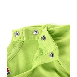 Babyhug Cotton Knit Full Sleeves Night Suit With Smiley Emoticons Print - Green