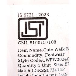 Cute Walk by Babyhug Flip Flops With Back Strap Closure & Text Print - Pink